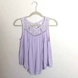 Xhilaration Lace lilac top sleeveless women M